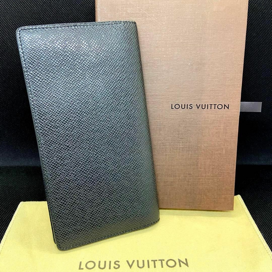 LOUIS VUITTON ルイヴィトン タイガ ポルトフォイユ ロン ブラック タイガ M30541 二つ折り 札入れ メンズ 400682