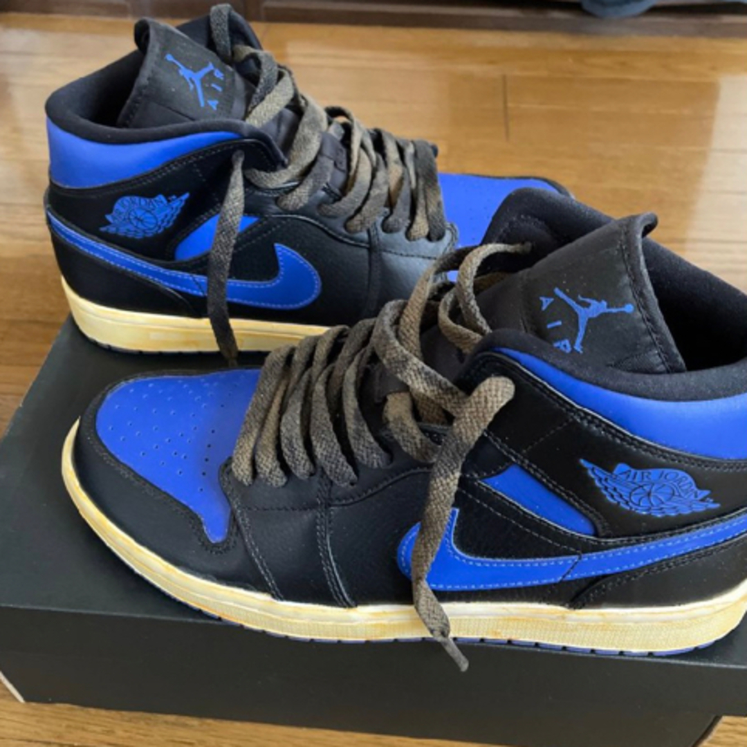 NIKE エアジョーダン1 MID BLACK/BLUE