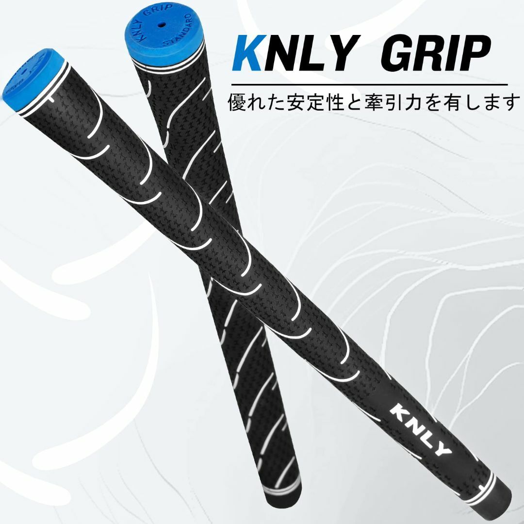 KNLYゴルフグリップ13個セット—牽引力が高く 全天候性能で、振動減衰 ...