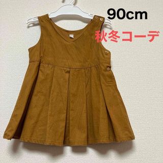 ニシマツヤ(西松屋)の西松屋　コーデュロイ　ワンピース　90cm ベビー服　秋冬(ワンピース)