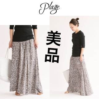 Plage rustic flower ギャザースカート