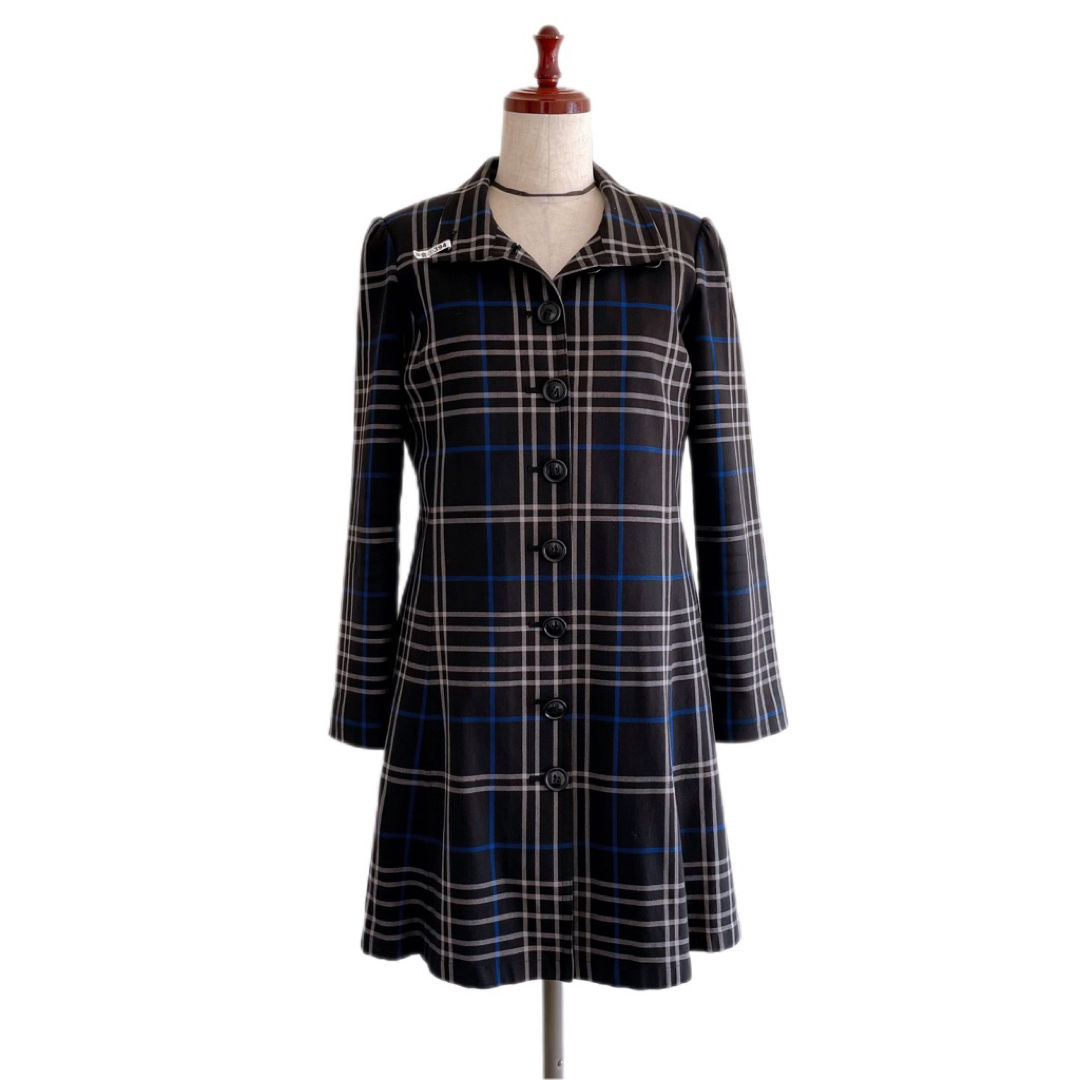 美品 Yorkland ヨークランド タータンチェック ライナー付きロングコート-