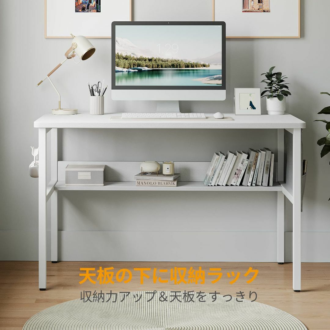 【色: モカ】CubiCubi デスク 机 幅80cm*奥行き40cm パソコン