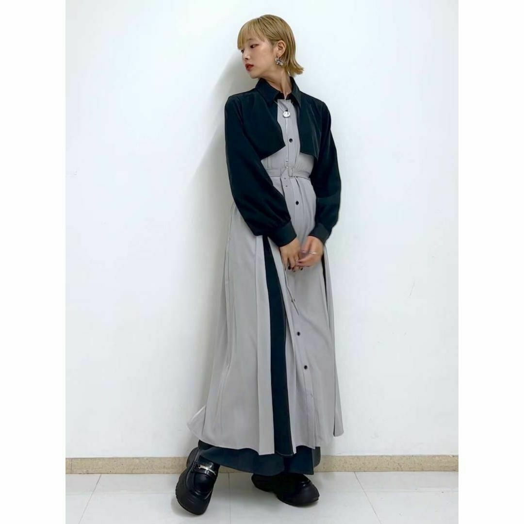 HARE - 2023AW 秋冬新作 新品 HARE バイカラータックワンピース ライト