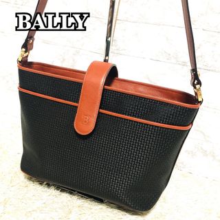 激レア✨BALLY バリー　ショルダーバッグ　Bロゴ　ゴールド×ブラウン