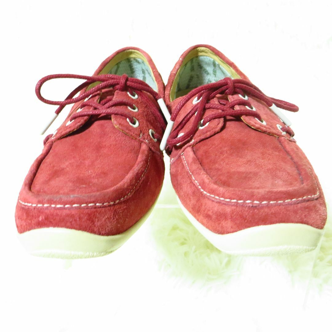 REGAL(リーガル)のほぼ未使用 REGAL リーガル スエードレザー ゴアテックス 赤 23.5㎝ レディースの靴/シューズ(スリッポン/モカシン)の商品写真