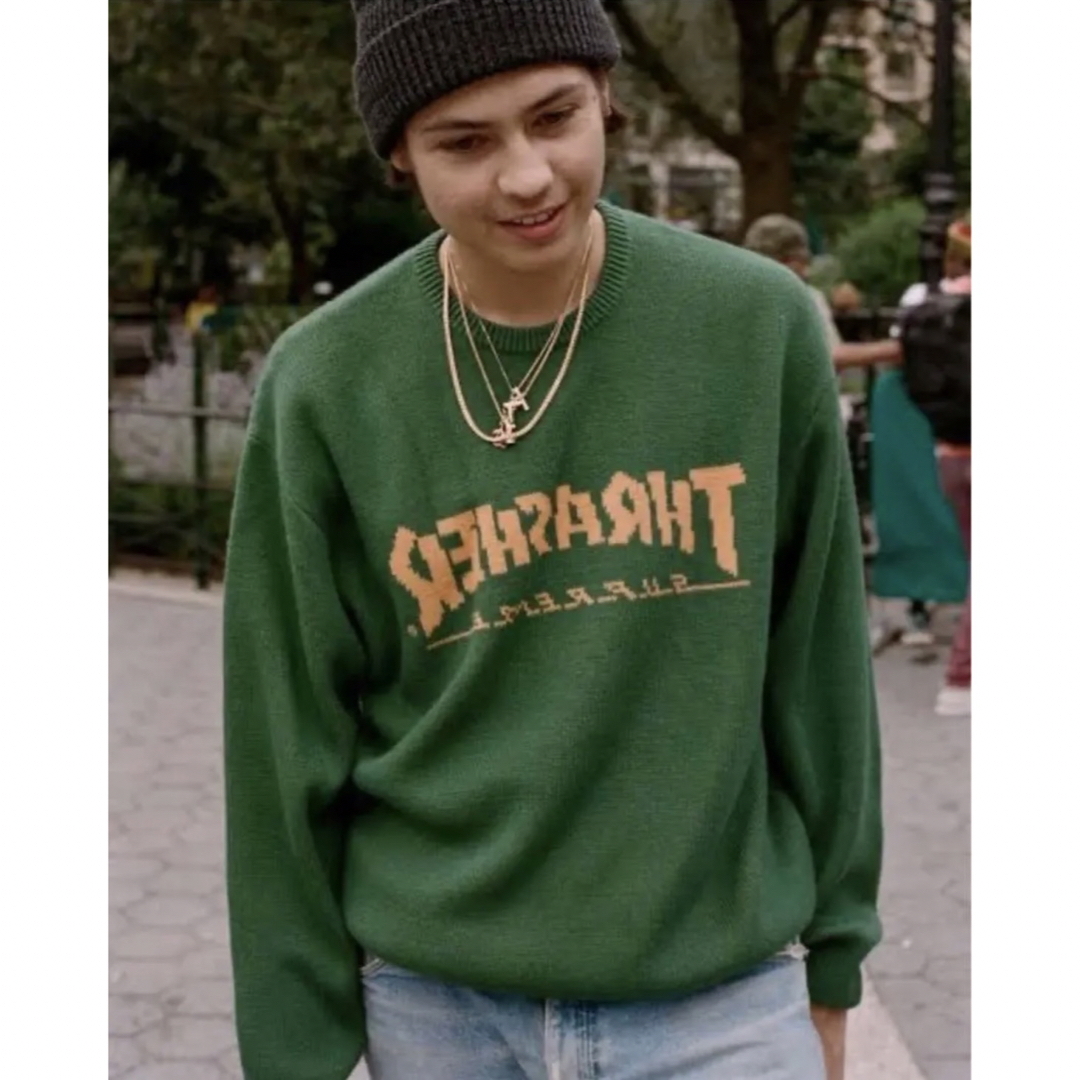 Supreme Thrasher Sweater スラッシャー　セーター　緑