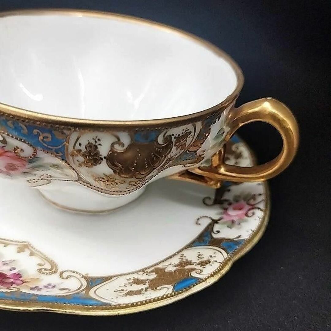 オールドノリタケ ブルーローズ 火鉢 美品 Noritake 日陶