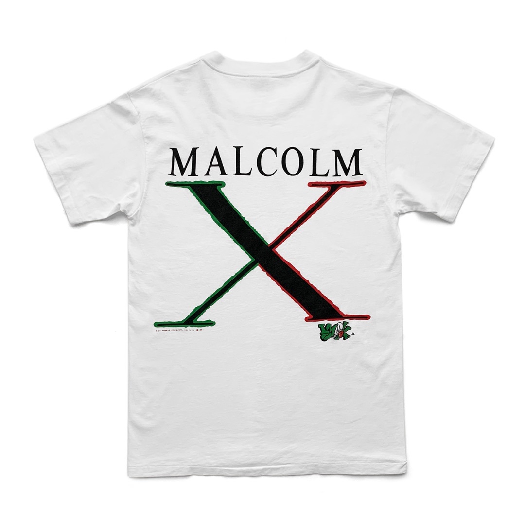 90sヴィンテージ｜1991 Malcom X／マルコムX Tシャツ [M]