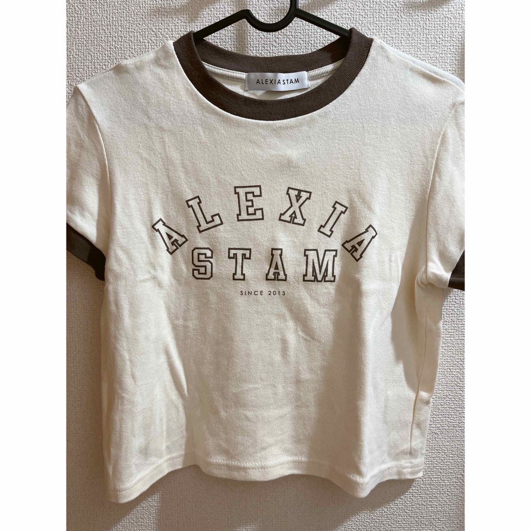 ALEXIA STAM(アリシアスタン)のALEXIASTAM リンガーTシャツ レディースのトップス(Tシャツ(半袖/袖なし))の商品写真