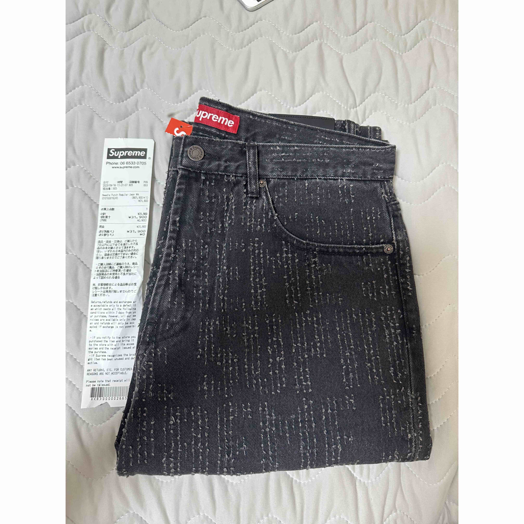 Supreme - Supreme Needle Punch Regular Jean Blackの通販 by 花