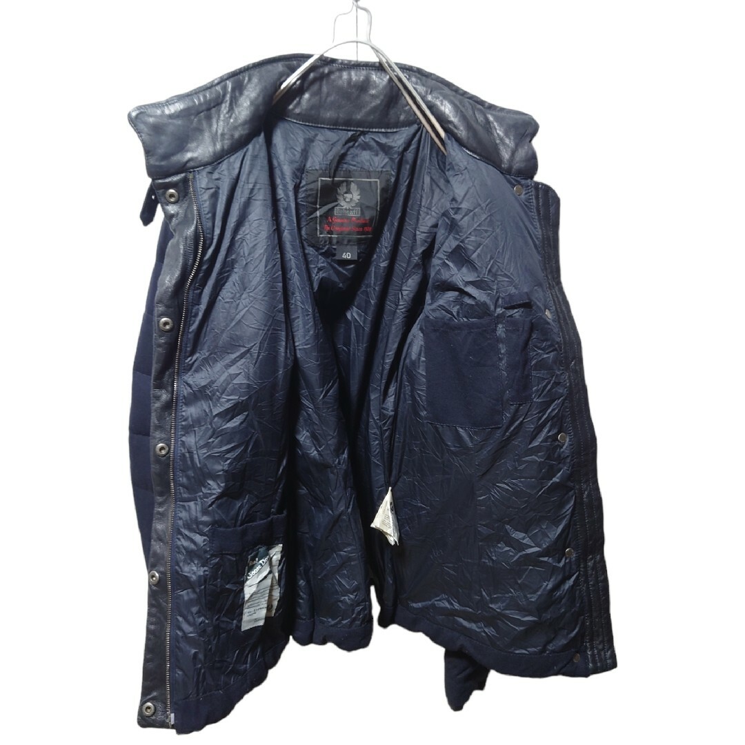 BELSTAFF(ベルスタッフ)の【Belstaff】フード付き レザー襟 グースダウンジャケット A-1254 レディースのジャケット/アウター(ダウンジャケット)の商品写真