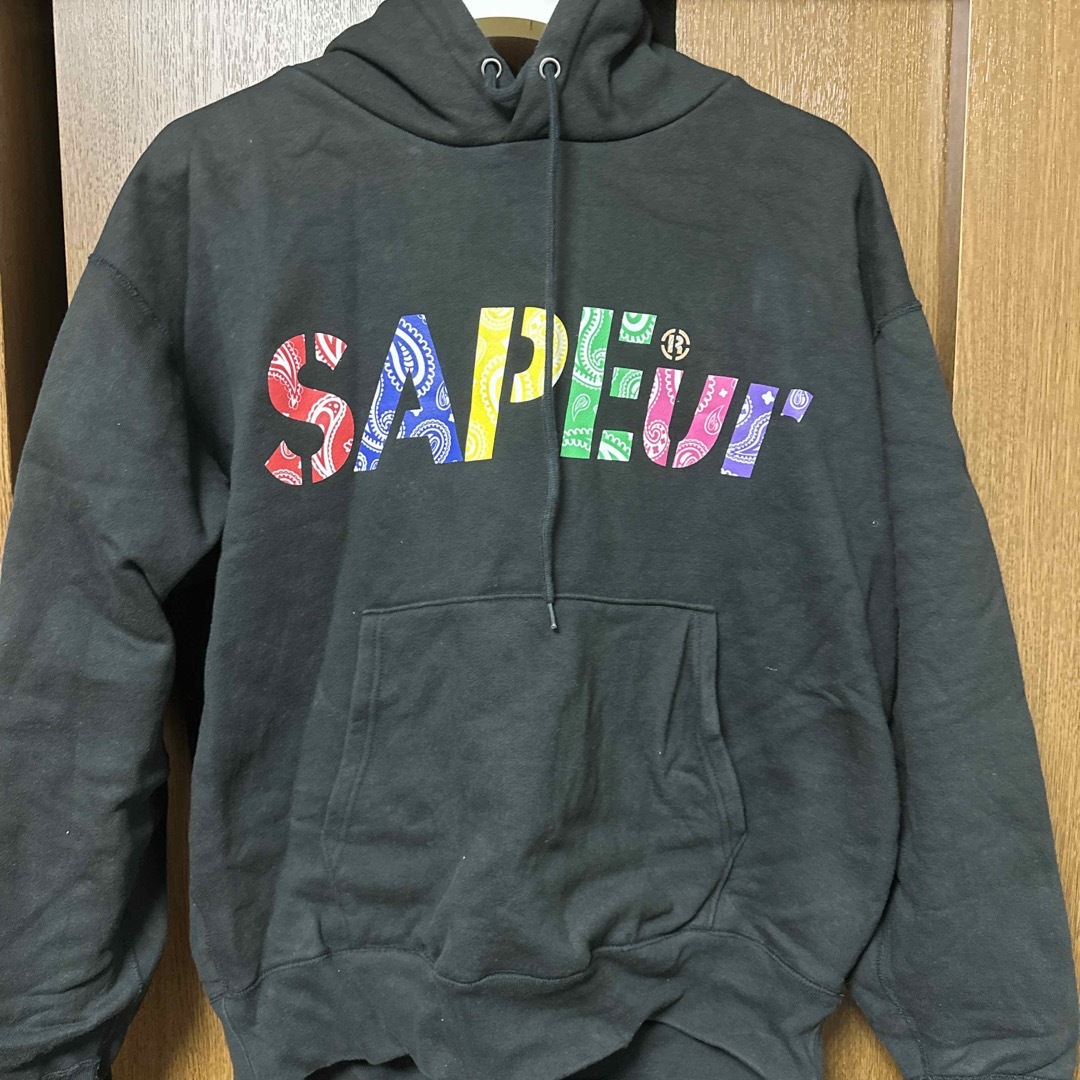 ASSC×SAPEur Hoodie(XL)ブラック×オレンジ