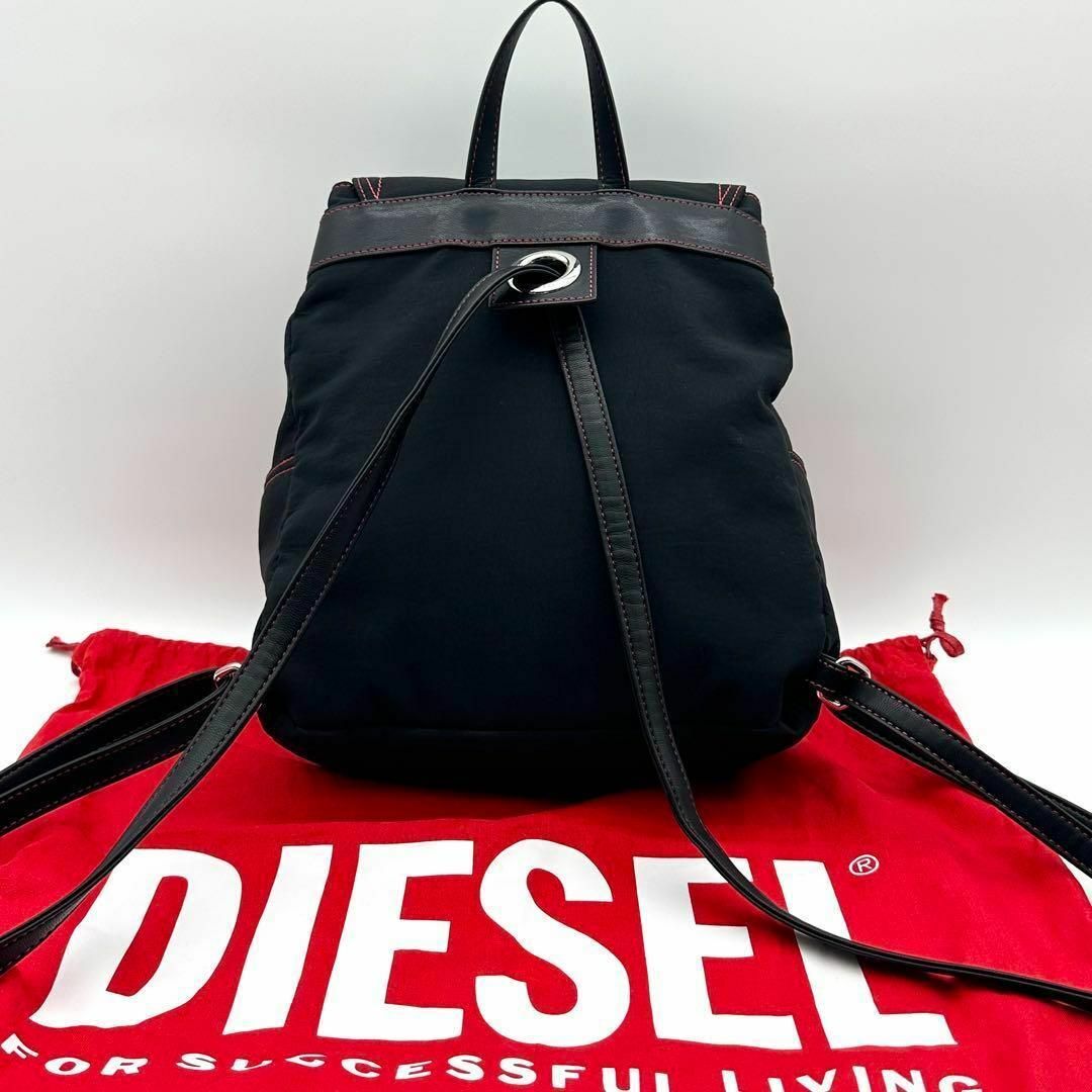 【 美品 】DIESEL ディーゼル リュック バックパック ブラック ステッチ