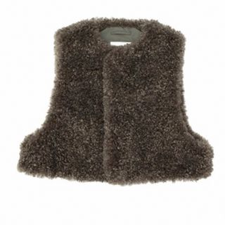 HYKE FAUX SHEARLING CROPPED VEST ハイク ベスト