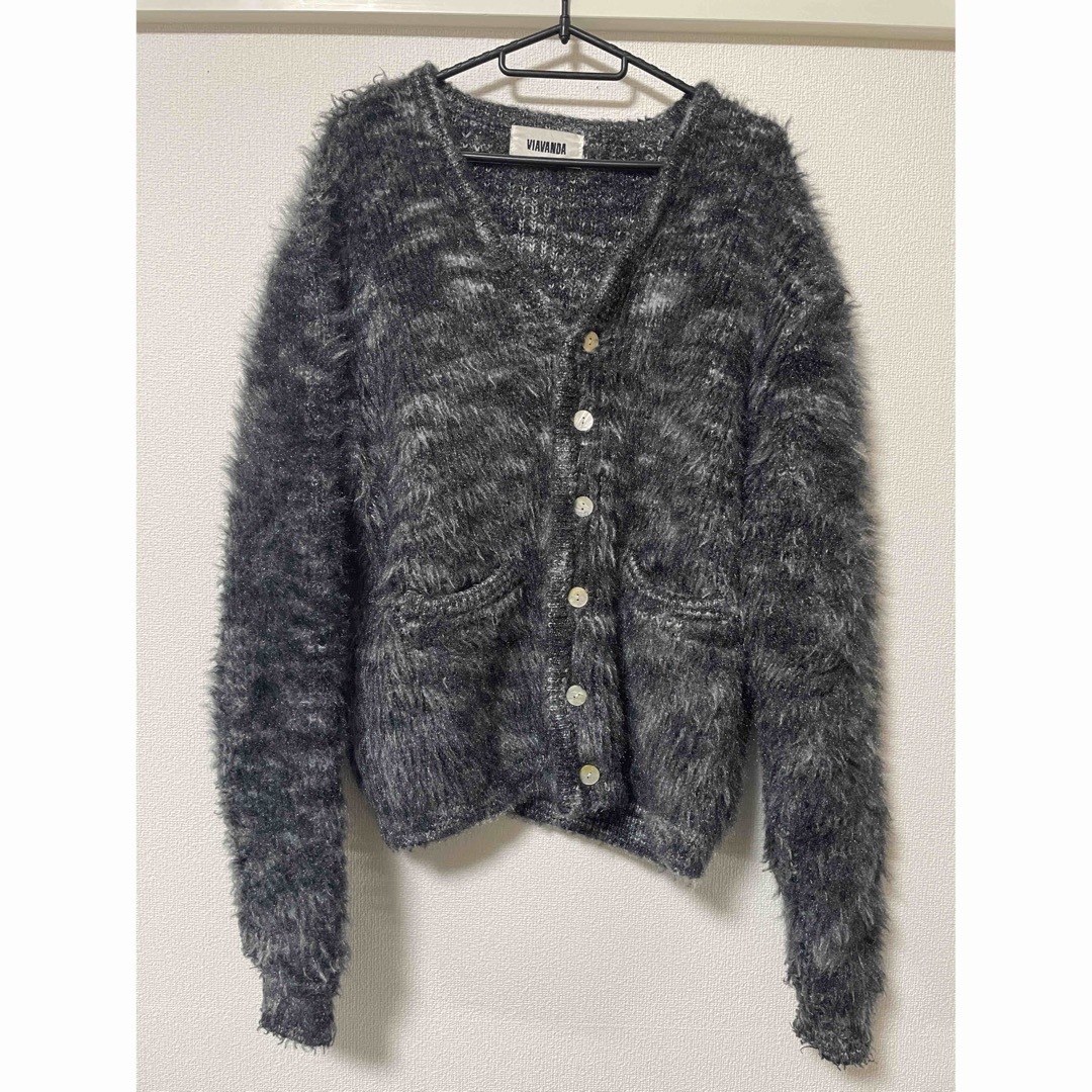 VIAVANDA BIG SHAGGY CARDIGAN - カーディガン