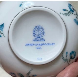 ヘレンド✳︎モーニンググローリー✳︎銀縁ティーカップアンドソーサー