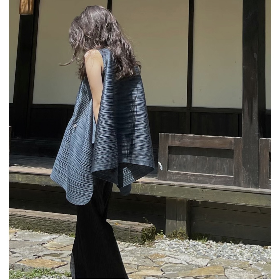 美品 希少 プリーツプリーズ 総プリント柄 ロングワンピース-