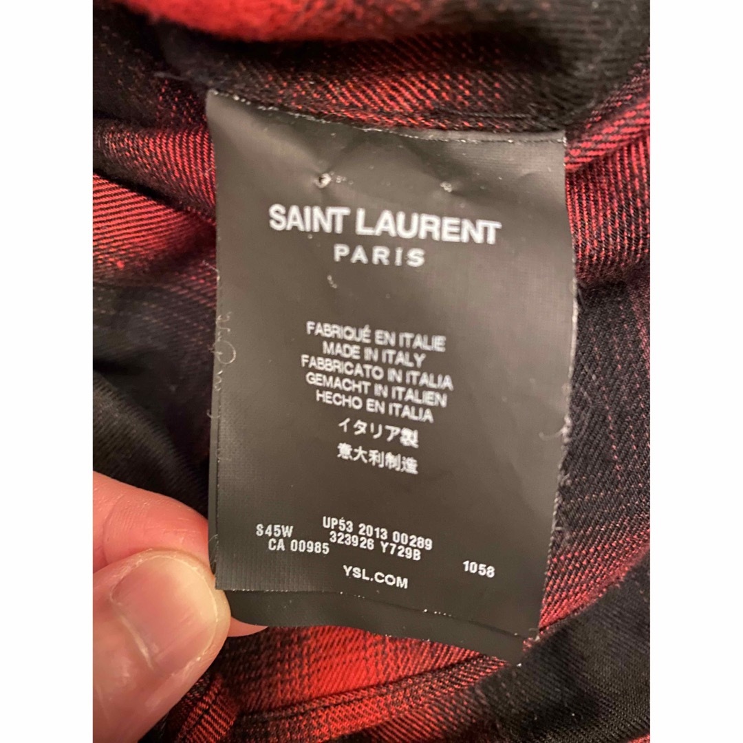 Saint Laurent(サンローラン)のサンローラン 13aw チェックシャツ 赤 メンズのトップス(シャツ)の商品写真