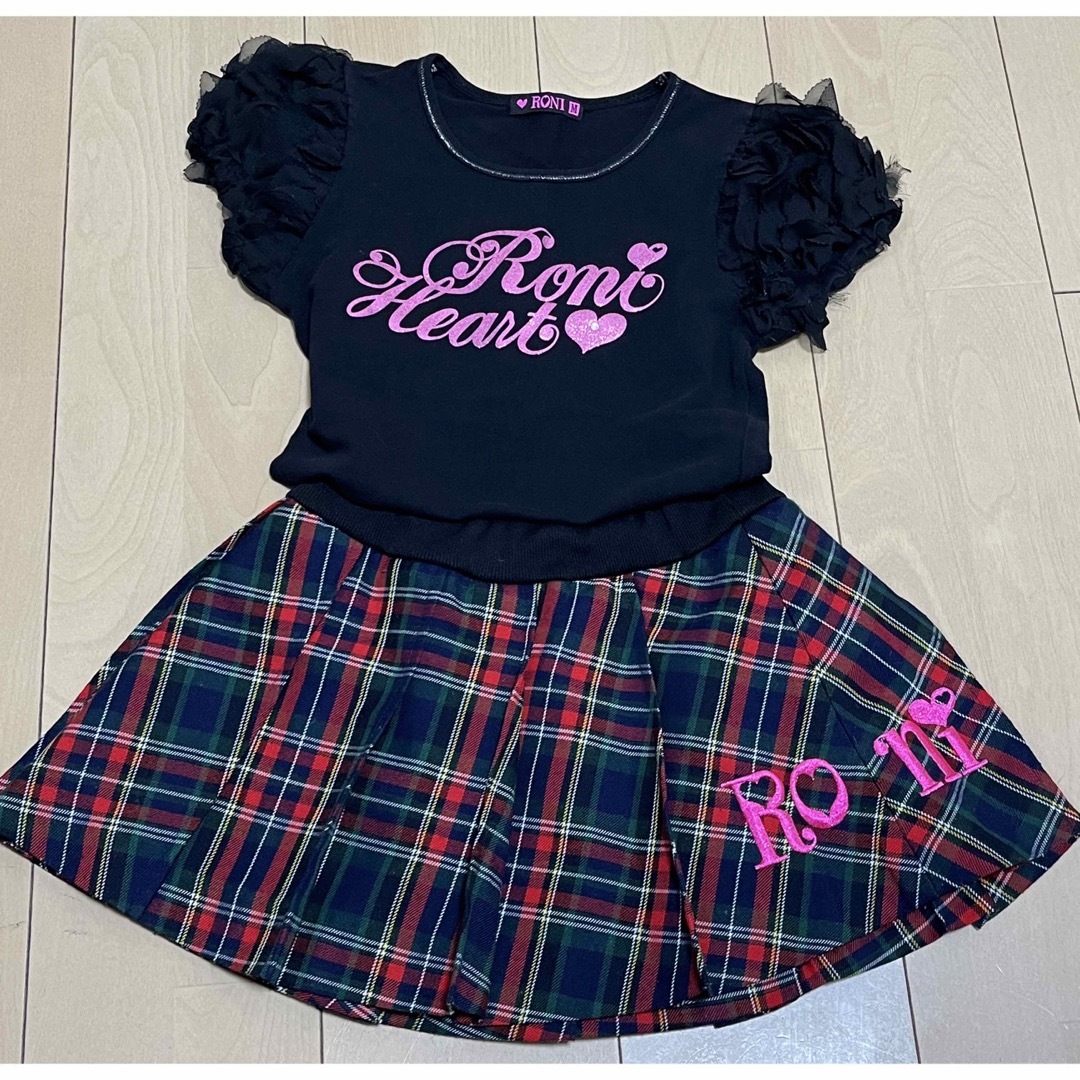 RONI(ロニィ)のRONI ロニィ チェックのプリーツスカート M キッズ/ベビー/マタニティのキッズ服女の子用(90cm~)(スカート)の商品写真