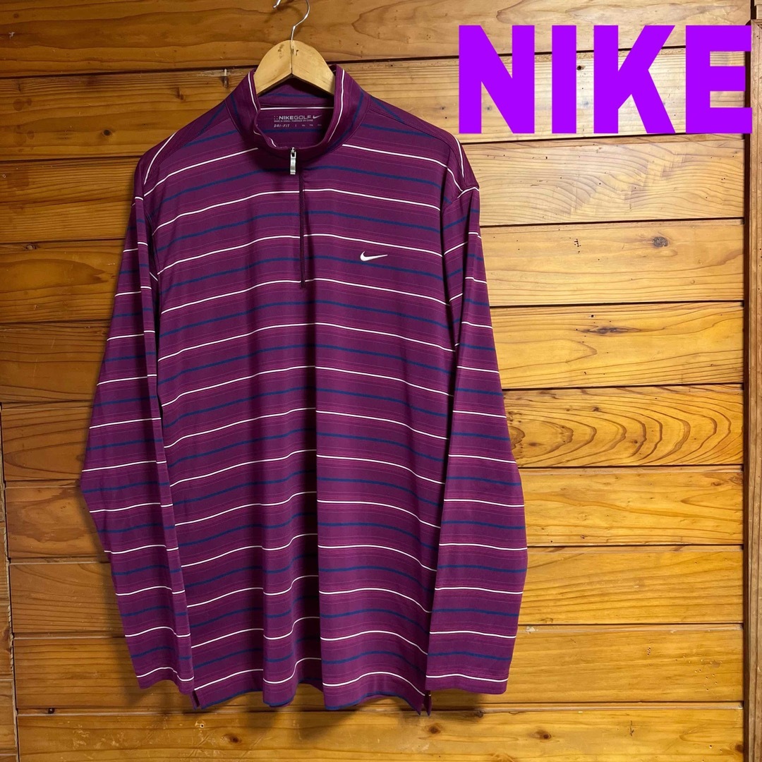 NIKE(ナイキ)のNIKE ゴルフ　ハーフジップ　ポロシャツ メンズのトップス(ポロシャツ)の商品写真
