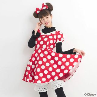 シークレットハニー(Secret Honey)の新品  シークレットハニー  ディズニー  ミニーちゃん  仮装  水玉  ドッ(衣装一式)