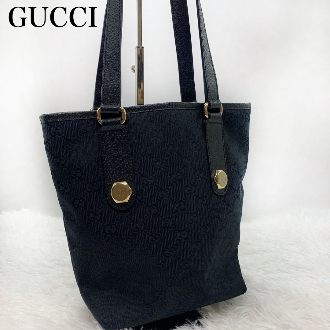 Gucci - 極美品✨GUCCI グッチ キャンバス× レザー GG トートバッグ