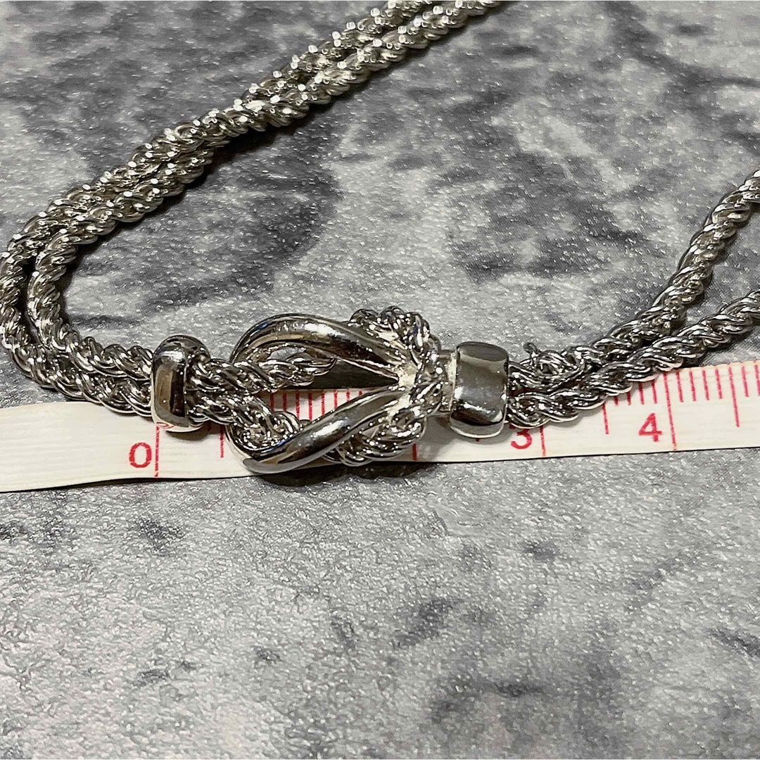 希少 美品 Tiffany ティファニー ダブル ロープ ノット ネックレス