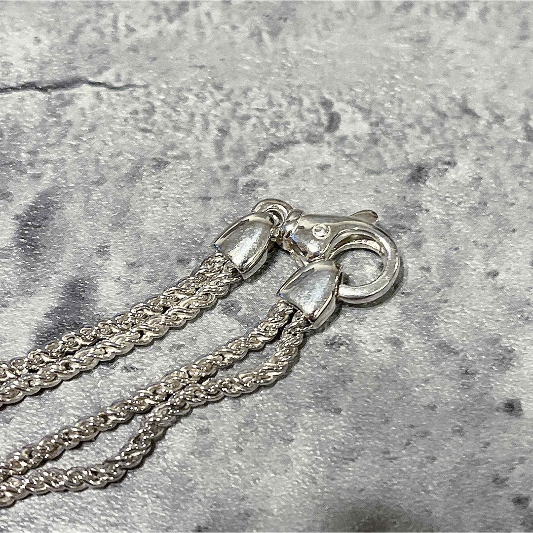 希少 美品 Tiffany ティファニー ダブル ロープ ノット ネックレス