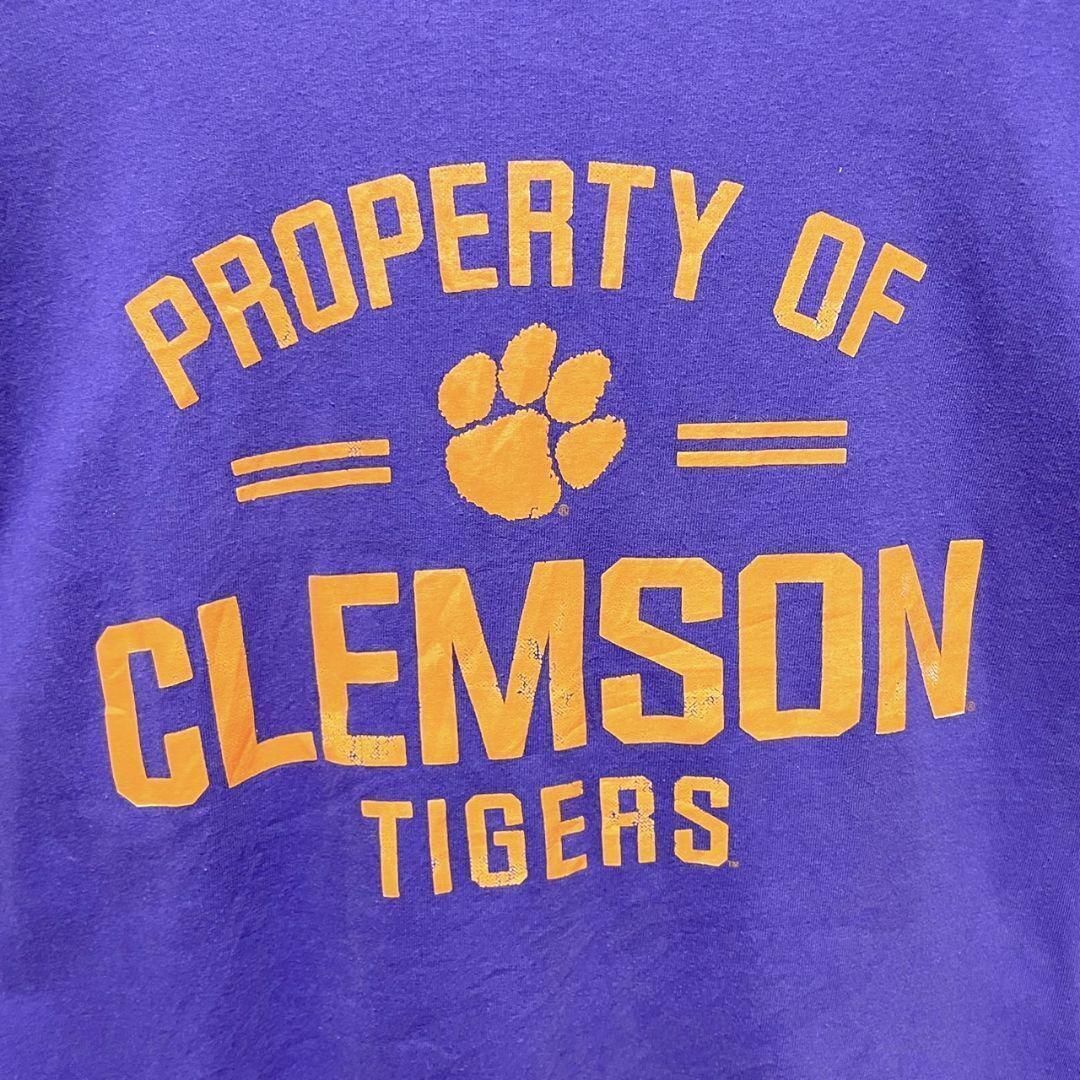 Hanes(ヘインズ)のヘインズ Tシャツ CLEMSON パープル 紫 XL 古着 メンズのトップス(Tシャツ/カットソー(半袖/袖なし))の商品写真