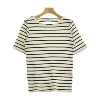 スローブイエナ(SLOBE IENA)のSLOBE IENA Tシャツ・カットソー -(S位) 白x黒(ボーダー) 【古着】【中古】(カットソー(半袖/袖なし))