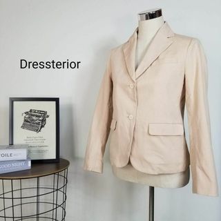 ドレステリア(DRESSTERIOR)のDRESSTERIORシングル仕立てコットンカジュアルジャケット38橙ベージュ(テーラードジャケット)