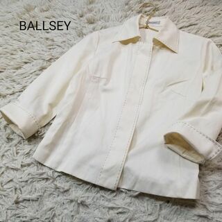 ボールジィ(Ballsey)のBALLSEYハンドステッチデザインシャツジャケットM白系トゥモローランド(テーラードジャケット)