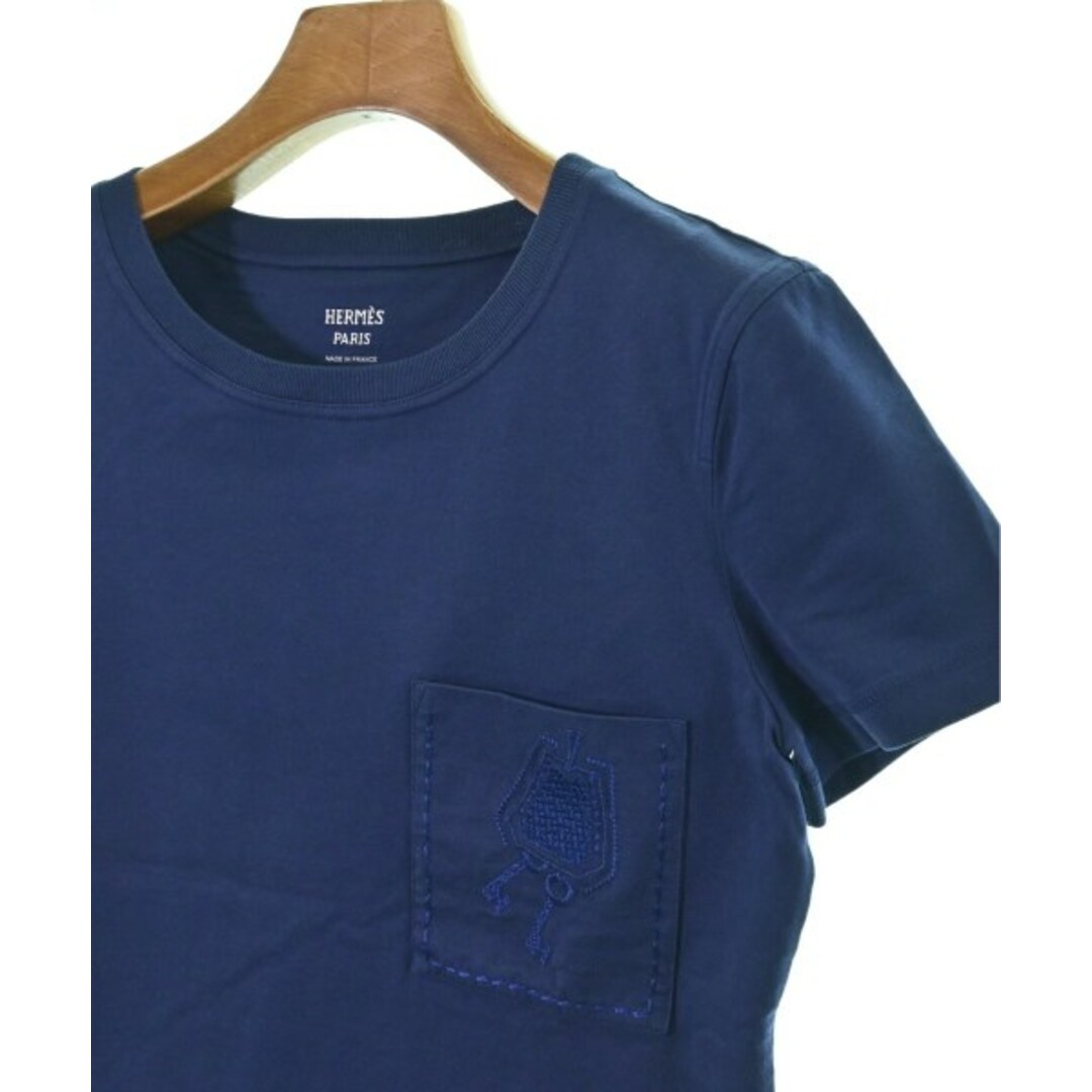 Hermes - HERMES エルメス Tシャツ・カットソー 34(XXS位) 紺 【古着