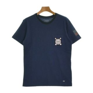 コーチ(COACH)のCOACH コーチ Tシャツ・カットソー XS 紺 【古着】【中古】(カットソー(半袖/袖なし))