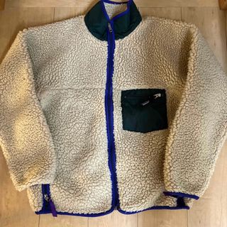 激レア90年製最初期サイズL レトロパイルカーディガン-