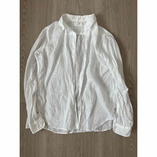 ユニクロ(UNIQLO)のユニクロ　シャツ　麻　Mサイズ(シャツ/ブラウス(長袖/七分))