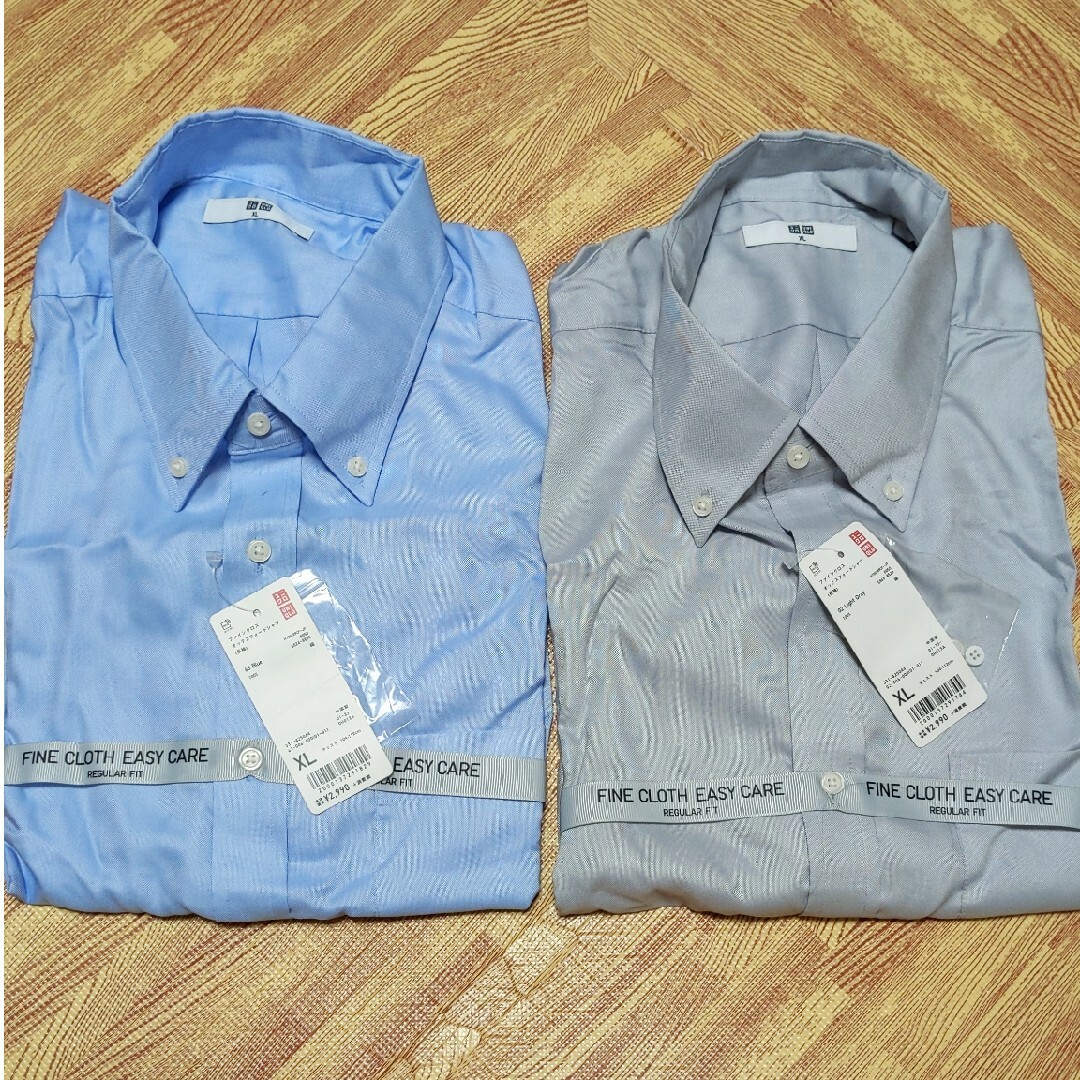 UNIQLO(ユニクロ)の長袖　ユニクロ　ファインクロスオックスフォードシャツ　XL メンズのトップス(シャツ)の商品写真