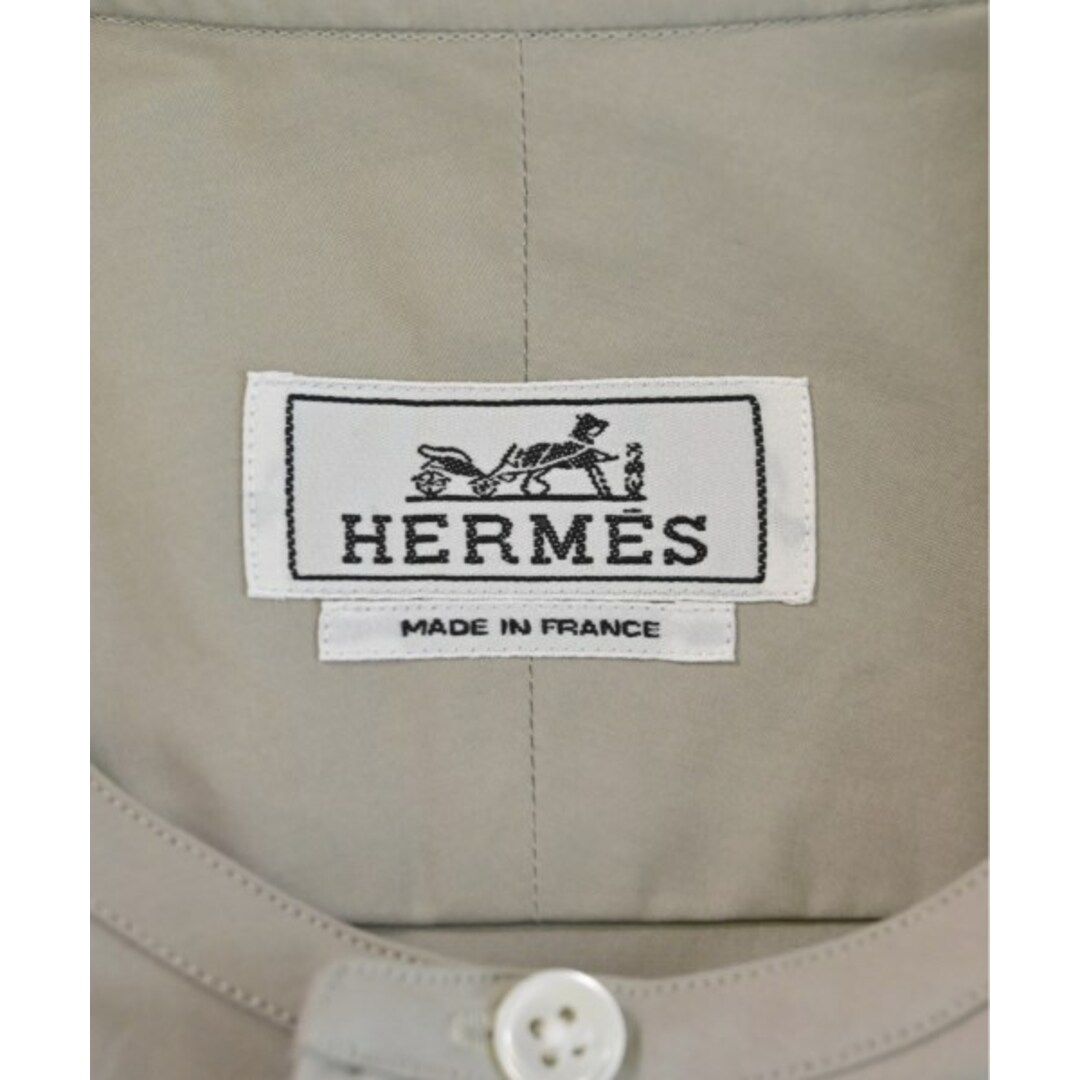 HERMES エルメス カジュアルシャツ 16(L位) ベージュ