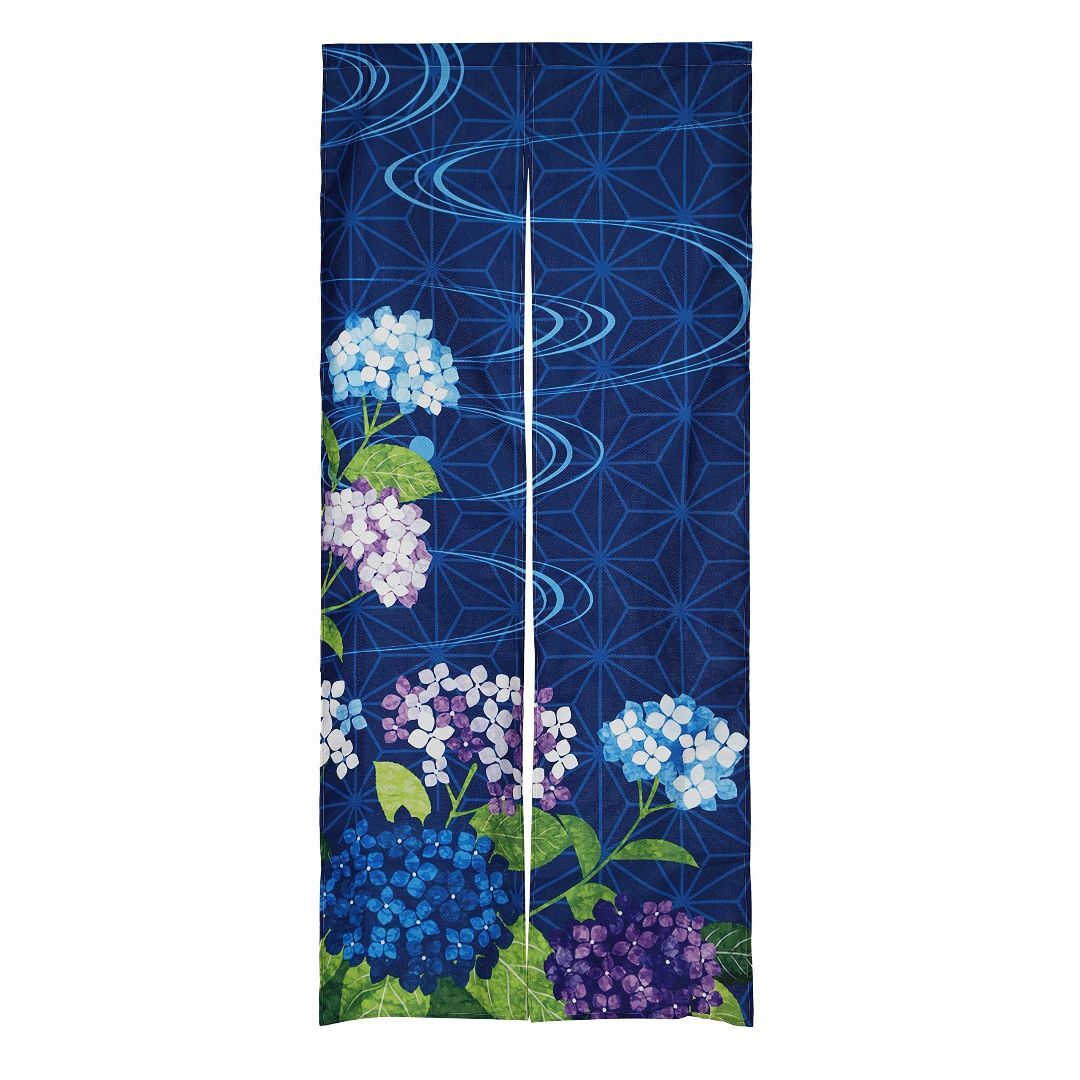 next.design のれん 暖簾 紫陽花 ロング丈 180cm 梅雨 夏 飾