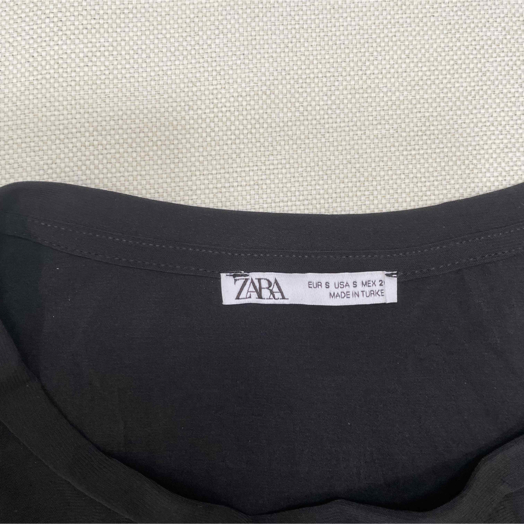 ZARA(ザラ)のZARA ザラ ティアードワンピース ブラック Sサイズ レディースのワンピース(ひざ丈ワンピース)の商品写真