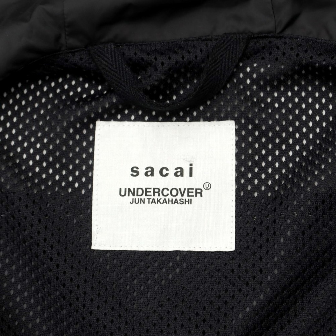 サカイ Sacai 2021年秋冬 × UNDERCOVER ポリエステル フーデッド シェルジャケット ブルゾン ブラックxグレー【サイズ3】【メンズ】 5