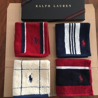 ラルフローレン(Ralph Lauren)の4枚⭐︎タオルハンカチ⭐︎ラルフローレン 新品 ギフト(ハンカチ/ポケットチーフ)