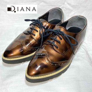 ダイアナ(DIANA)のDIANA ダイアナ　レースアップシューズ　ブラウン系　22.5cm(ローファー/革靴)