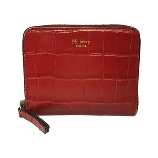 Mulberry マルベリー レザー ラウンドファスナー 財布 ミニウォレット