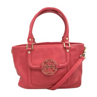 未使用品 Tory Burch トリーバーチ ウォーカー　スモール　サッチェル　定価6.9万　2WAY　ショルダーバッグ ハンドバッグ レザー レッド レディース