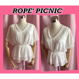 ロペピクニック(Rope' Picnic)のROPE' PICNIC ペプラムシャツ シフォンシャツ トップス カットソー(カットソー(半袖/袖なし))