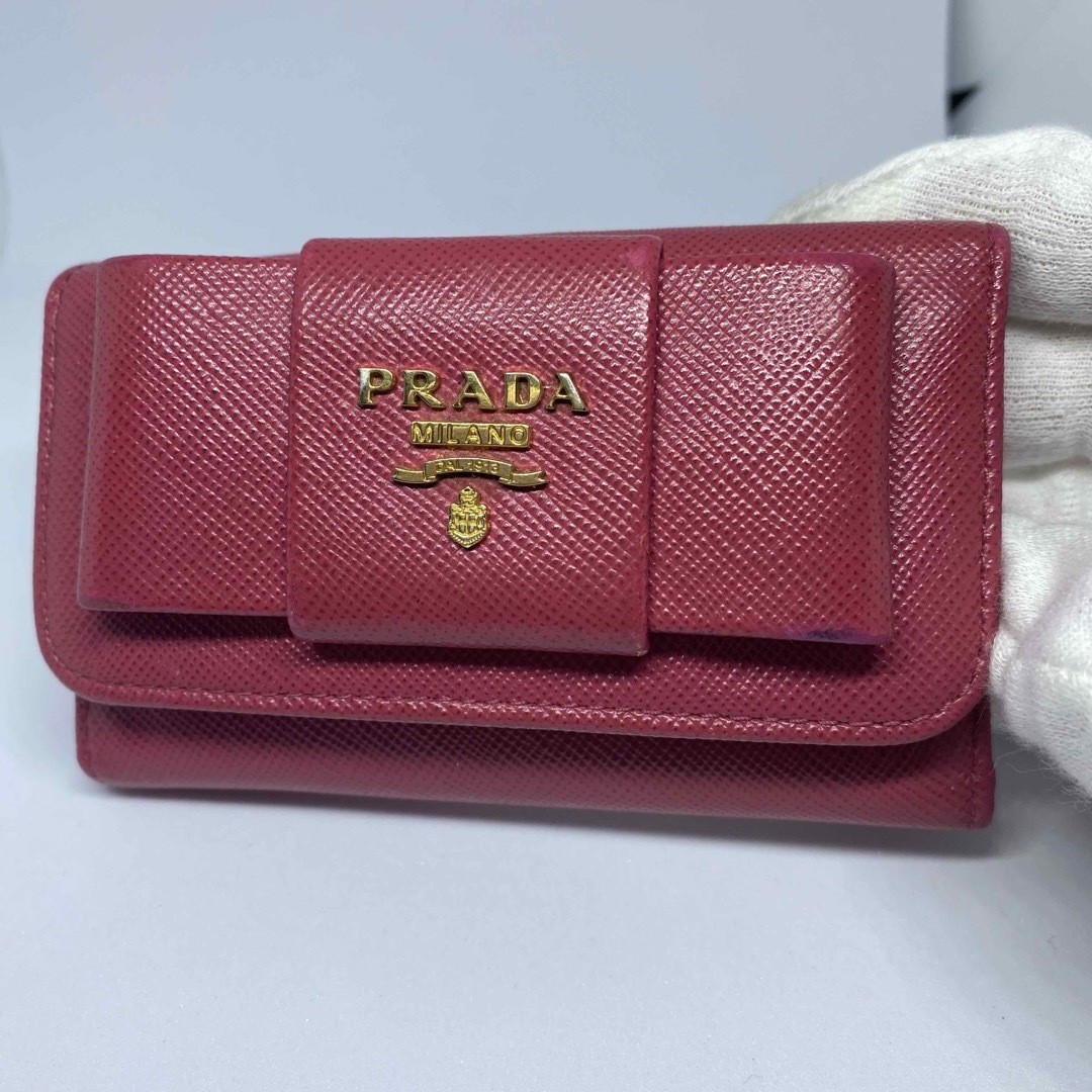 PRADA(プラダ)のプラダ キーケース リボン　6連　PRADA サフィアーノ レディースのファッション小物(キーケース)の商品写真