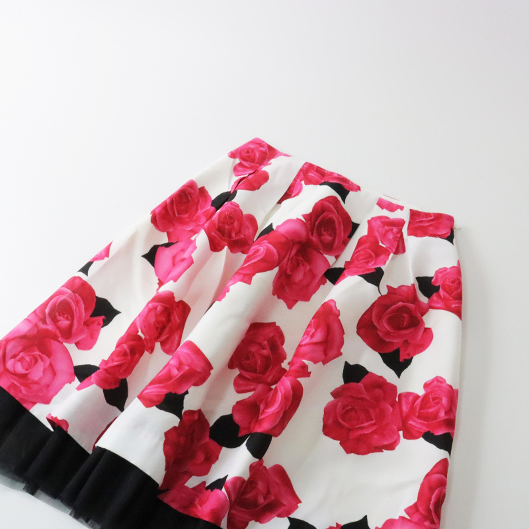 (未使用品)エムズグレイシー38 裾薔薇モチーフスカート