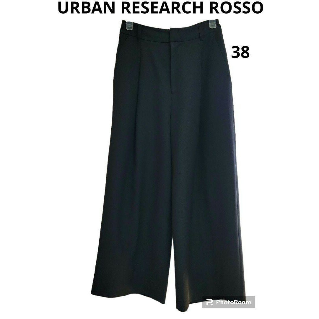 URBAN RESEARCH ROSSO(アーバンリサーチロッソ)の♥️手洗い可♥️【URBAN RESEARCH ROSSO】38 黒ワイドパンツ レディースのパンツ(カジュアルパンツ)の商品写真